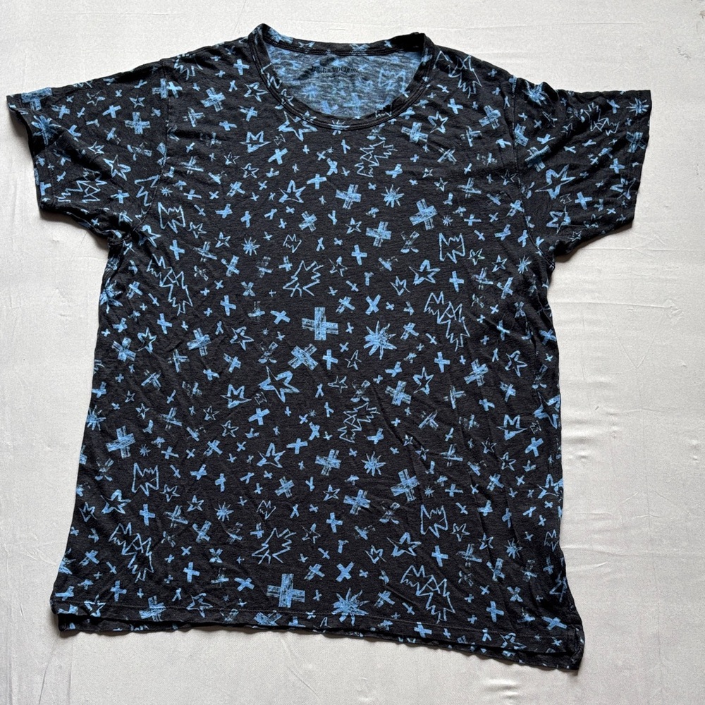 Zadig & Voltaire Black and Blue Graphic Shirt